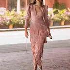 Fringe Detail Maxi Dress