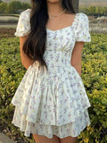 Floral Corset Summer Mini Dress