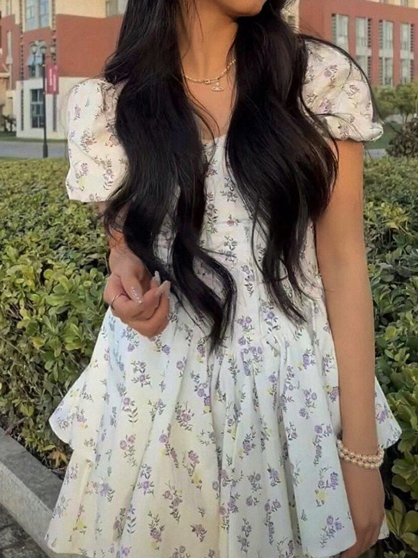 Floral Corset Summer Mini Dress