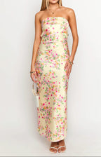 Gabriella Yellow Summer Bloom Maxi Dress