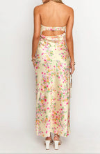 Gabriella Yellow Summer Bloom Maxi Dress
