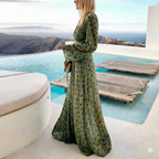 Classic Green Beach Summer Maxi Dress