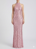 Sequin Halter Neck Maxi Dress