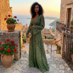 Classic Green Beach Summer Maxi Dress