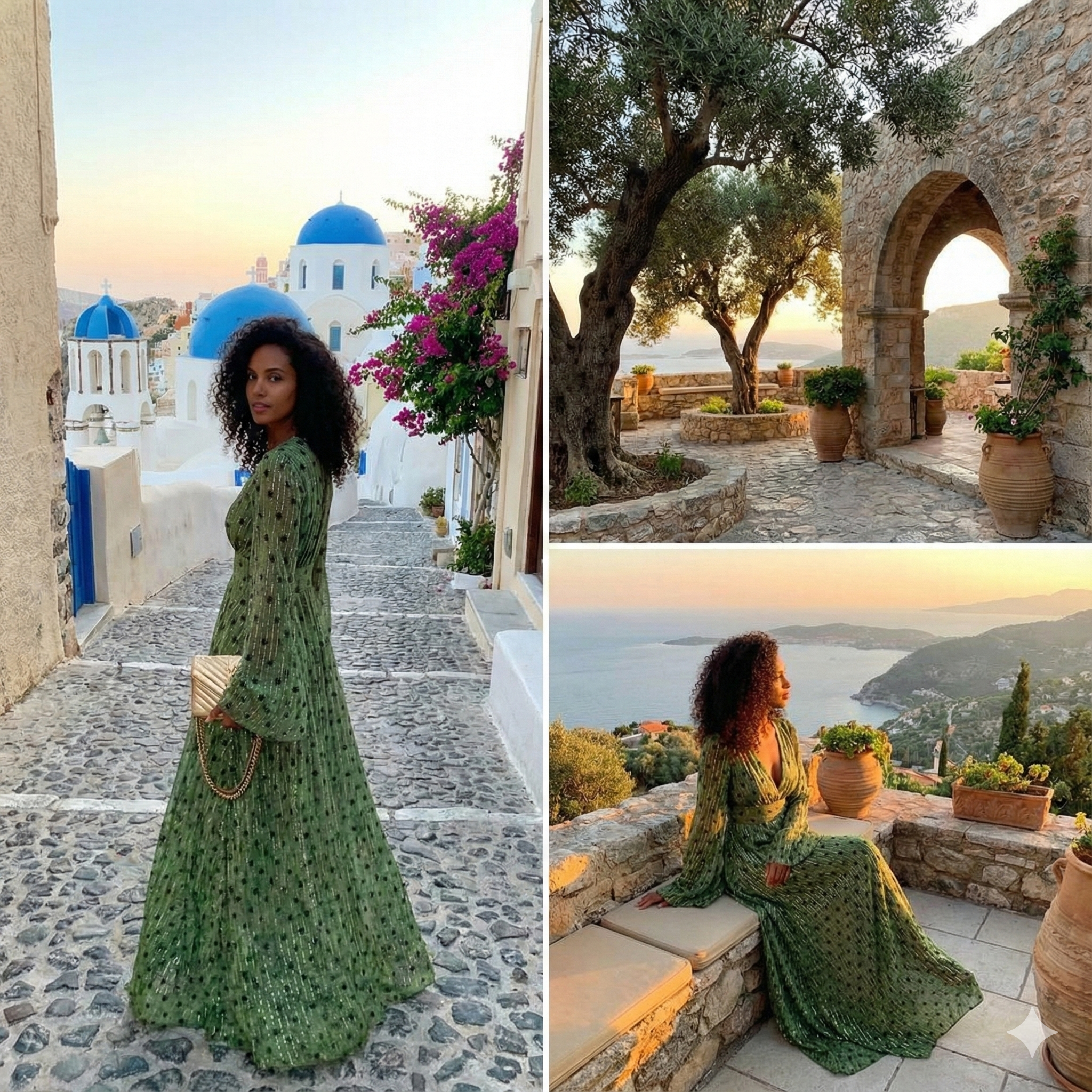 Classic Green Beach Summer Maxi Dress