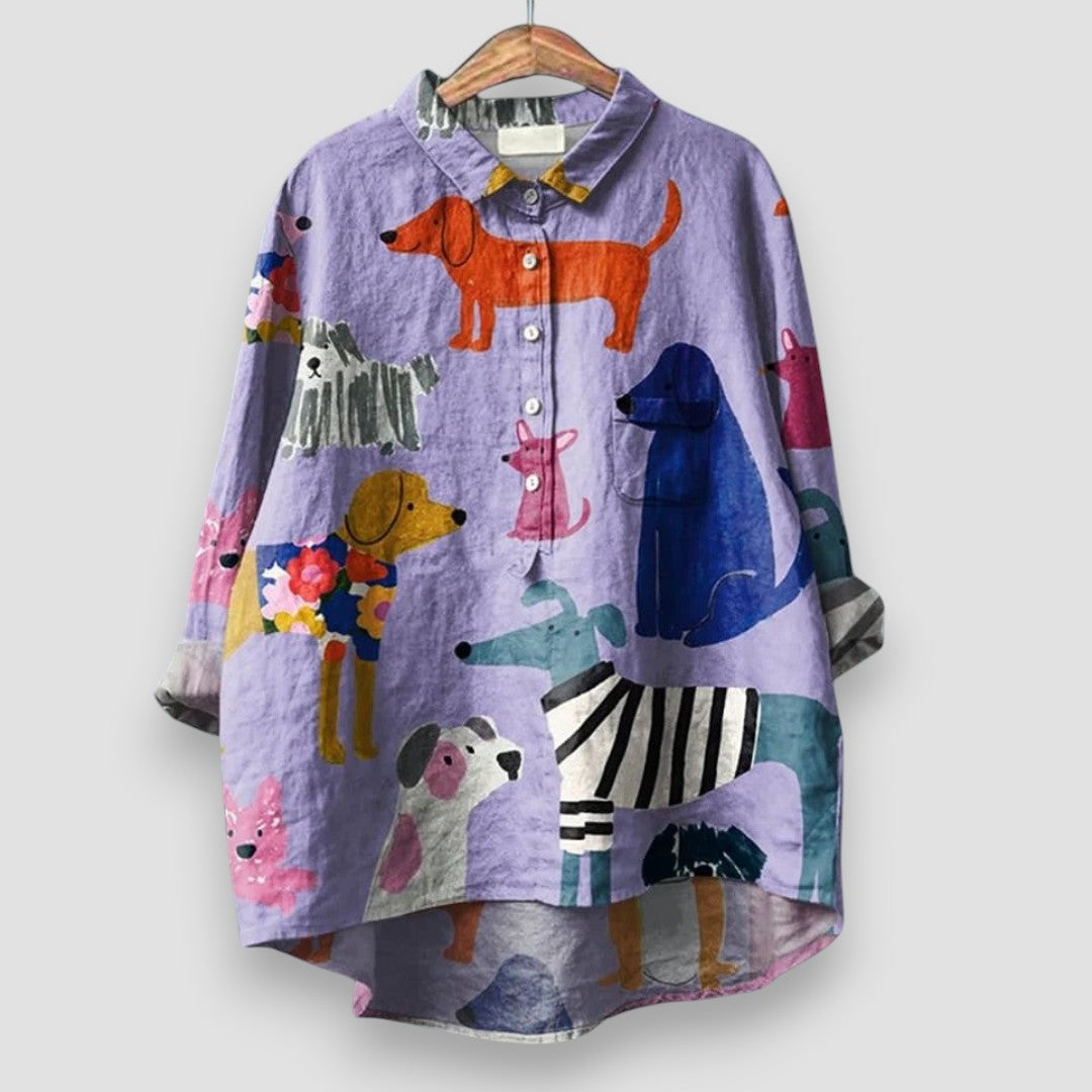 Geraldine Dog Print Shirt
