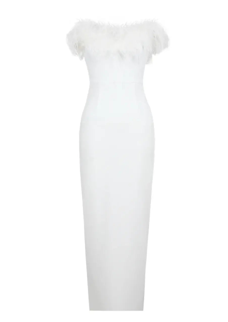 White Swan Feather Gown