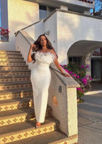 White Swan Feather Gown