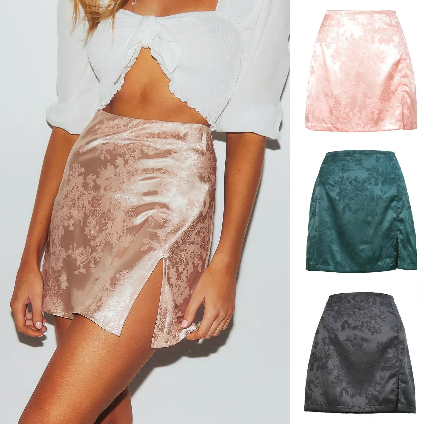 Sylvia Satin Mini Skirt