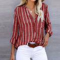 Candace Striped Casual Blouse