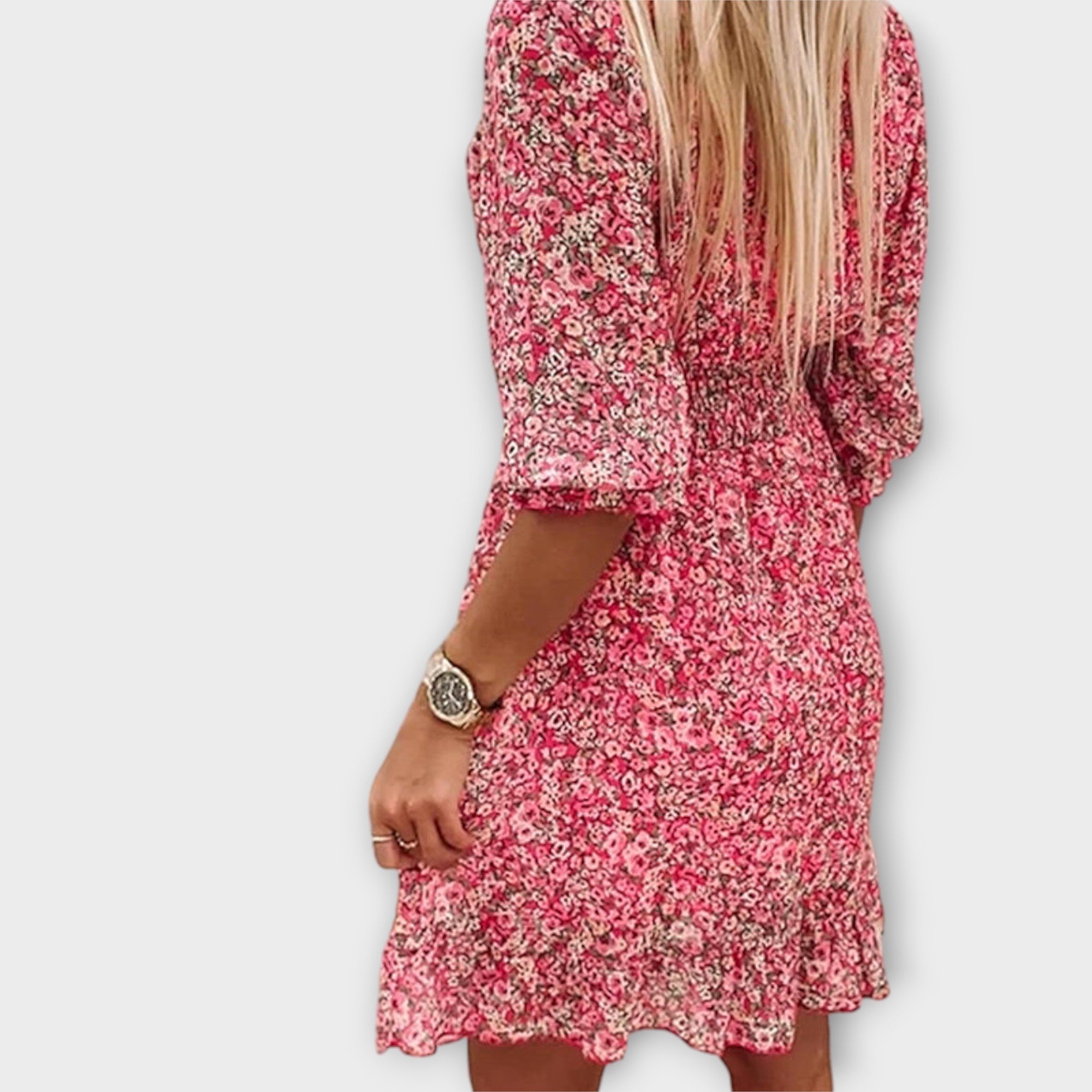 Linda Floral Puff Sleeve Dress