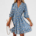 Linda Floral Puff Sleeve Dress