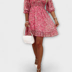 Linda Floral Puff Sleeve Dress