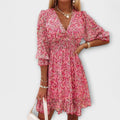 Linda Floral Puff Sleeve Dress