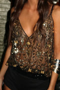 Glitter Pearl Embellished Party Top