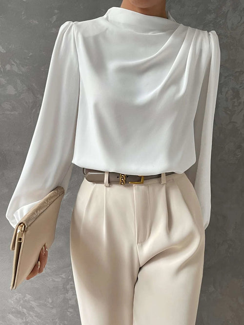 Bishop Sleeve Satin Blouse
