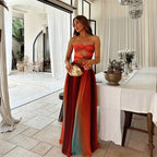 Lucy Strapless Prom Maxi Dress
