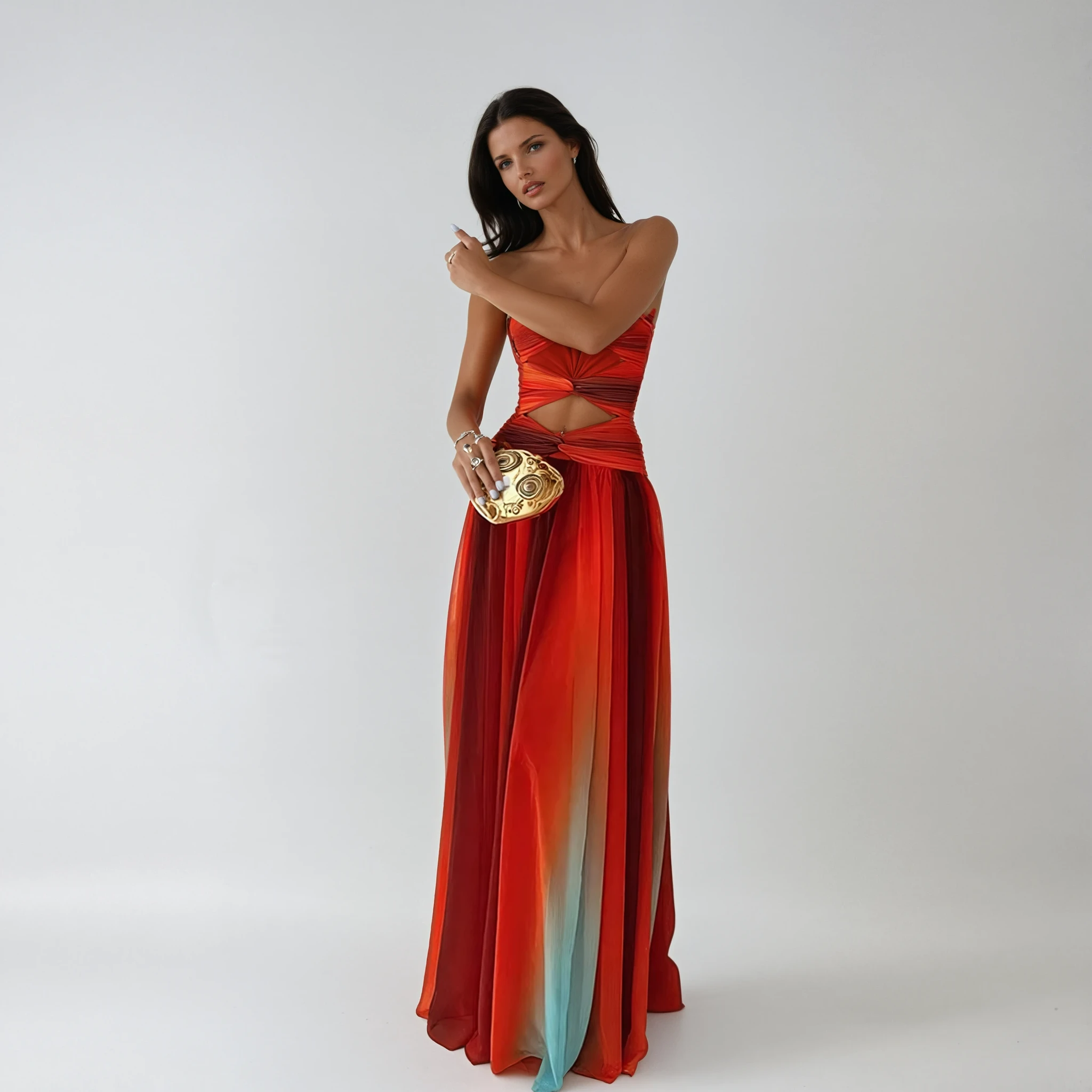 Lucy Strapless Prom Maxi Dress