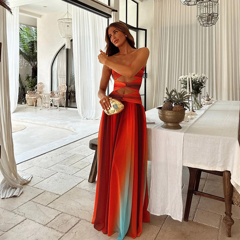 Lucy Strapless Prom Maxi Dress