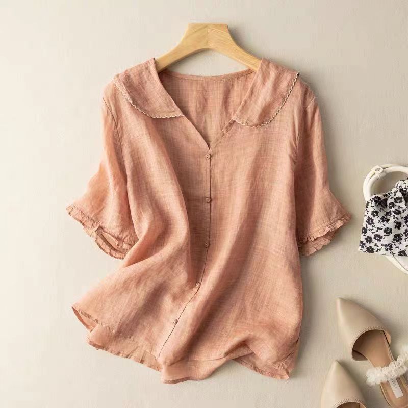 Kristi Vintage Blouse with Button Detail