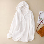 Victoria Lightweight Hoodie with Buttons