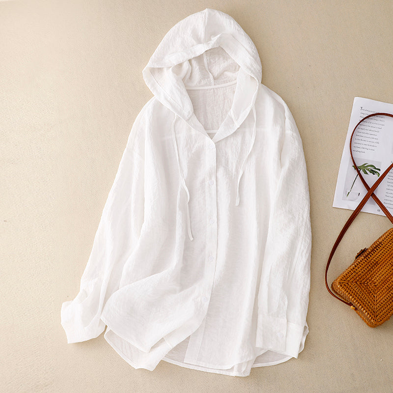 Victoria Lightweight Hoodie with Buttons