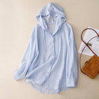 Victoria Lightweight Hoodie with Buttons