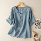 Kristi Vintage Blouse with Button Detail