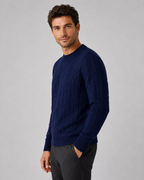 Men’s Cable Knit Crew Neck Sweater