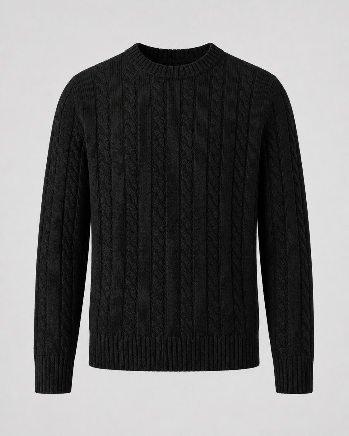 Men’s Cable Knit Crew Neck Sweater