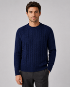 Men’s Cable Knit Crew Neck Sweater