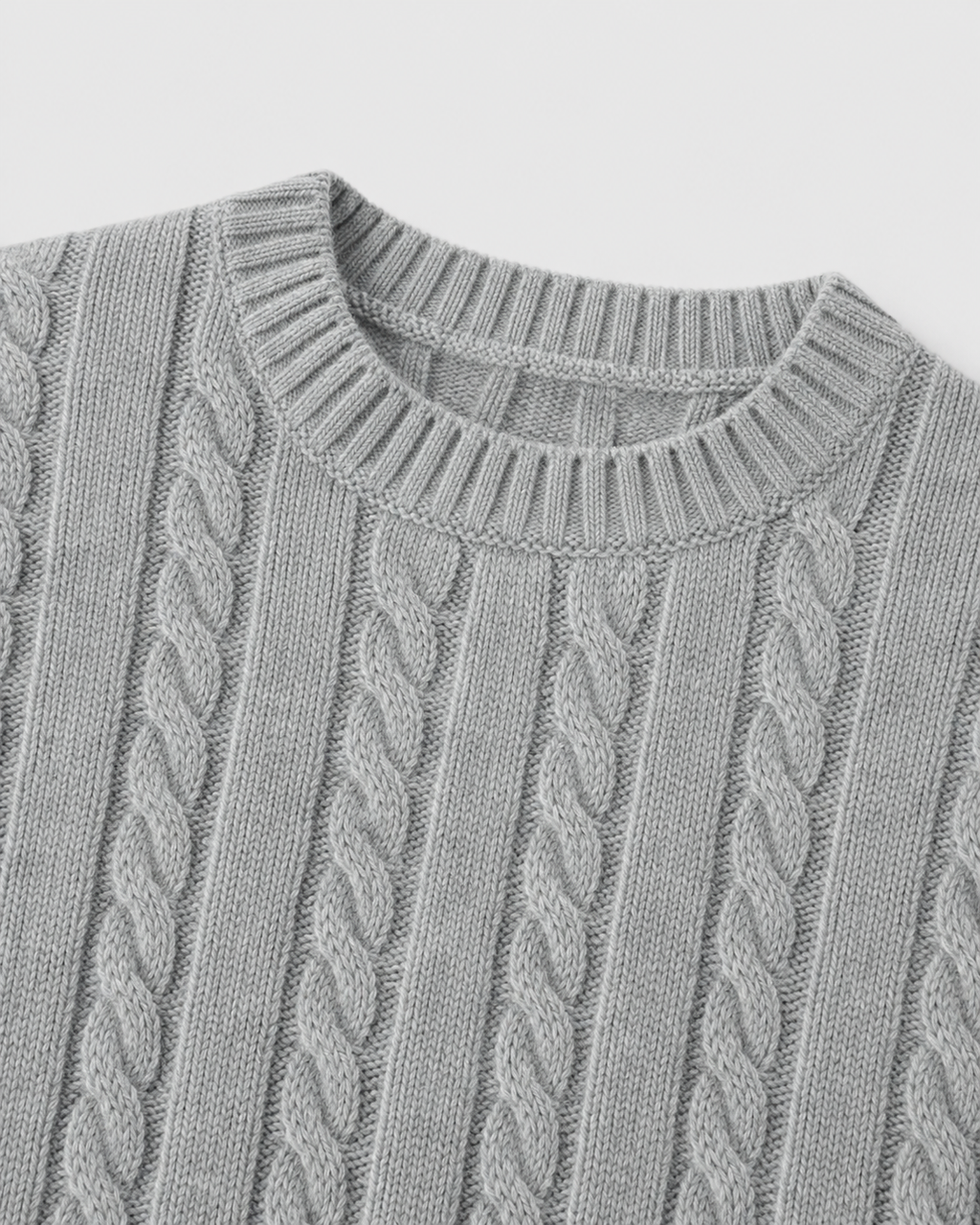 Men’s Cable Knit Crew Neck Sweater
