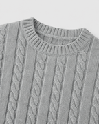 Men’s Cable Knit Crew Neck Sweater