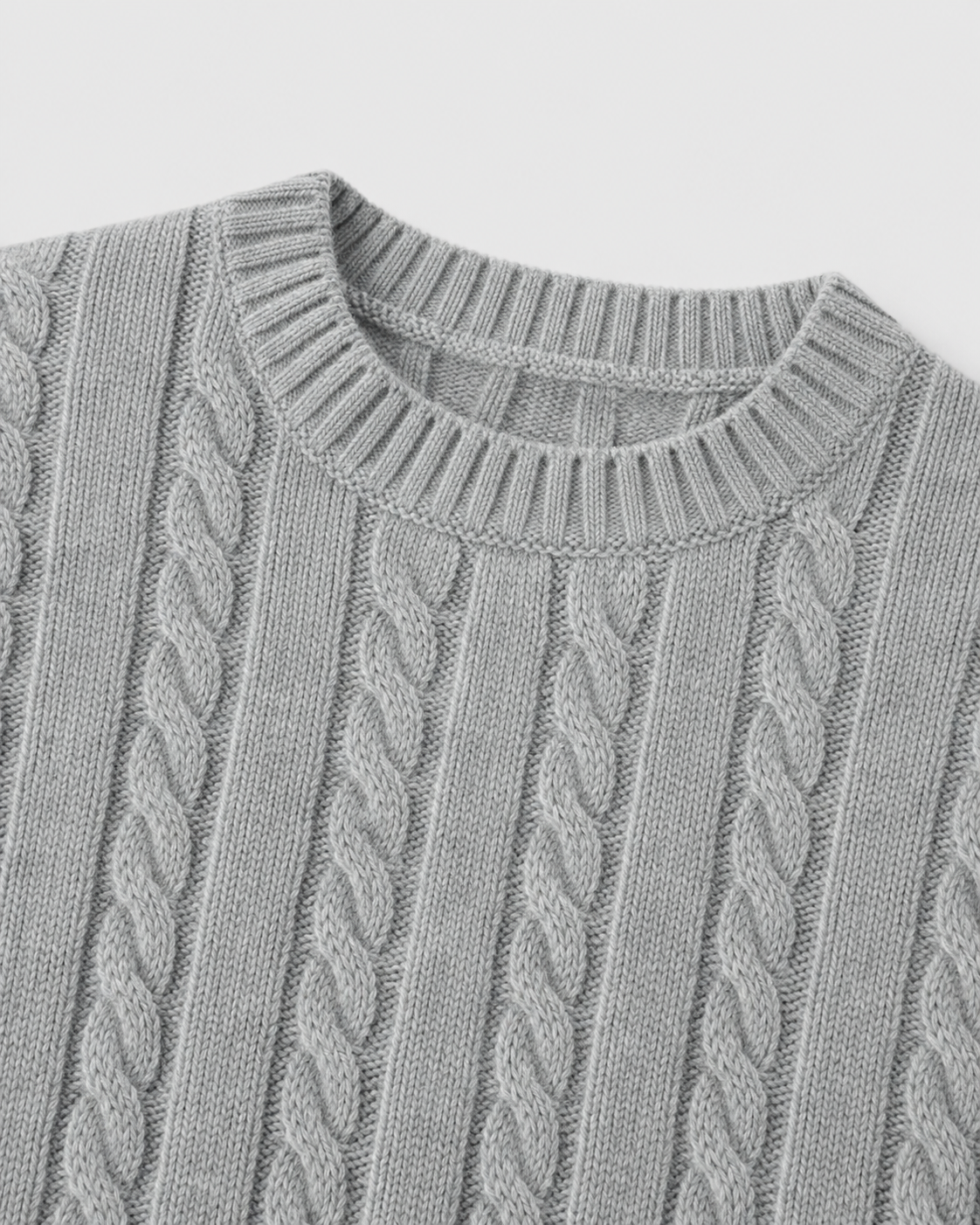 Men’s Cable Knit Crew Neck Sweater