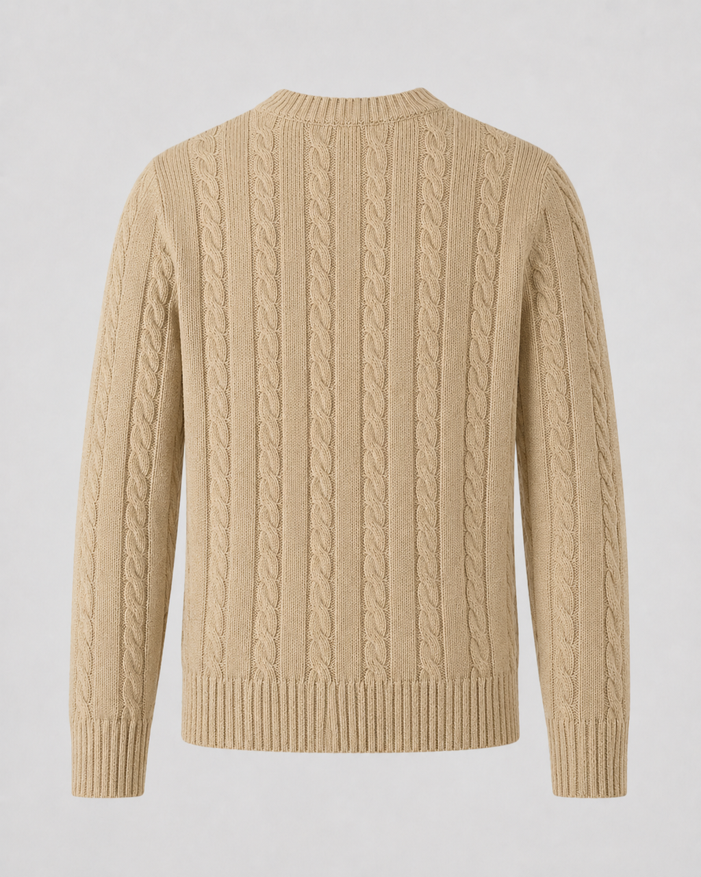 Men’s Cable Knit Crew Neck Sweater