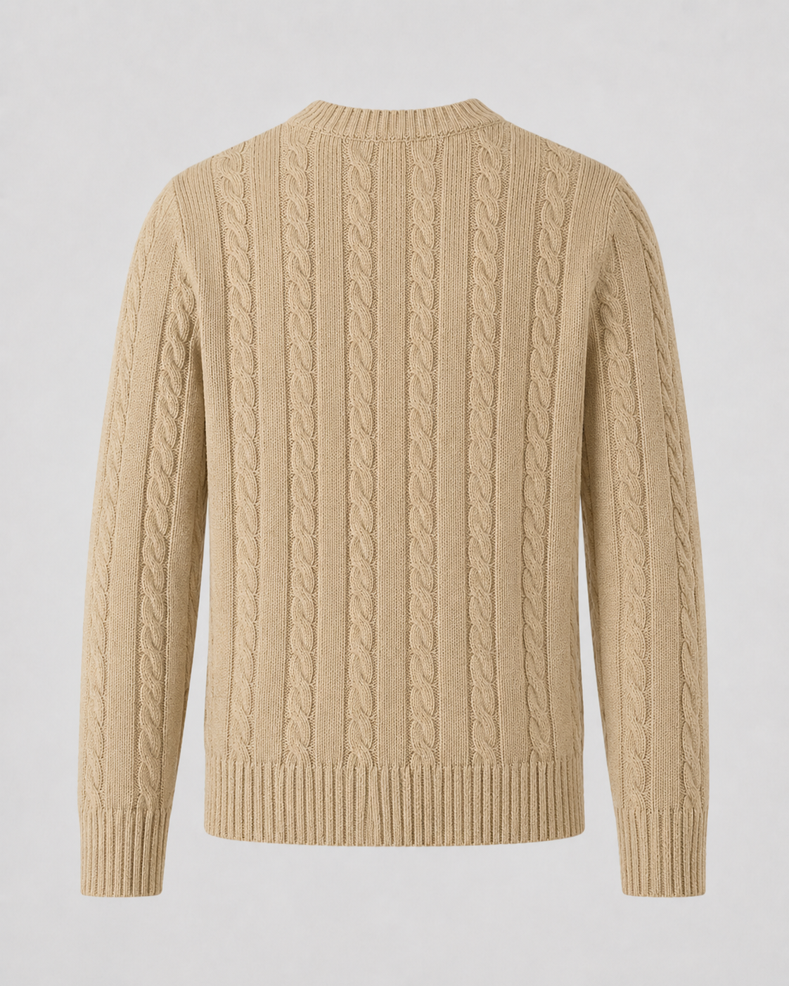 Men’s Cable Knit Crew Neck Sweater