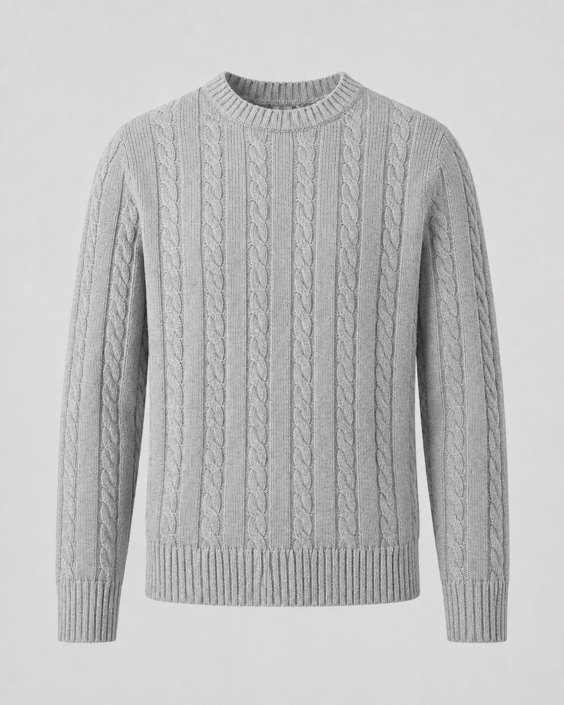 Men’s Cable Knit Crew Neck Sweater