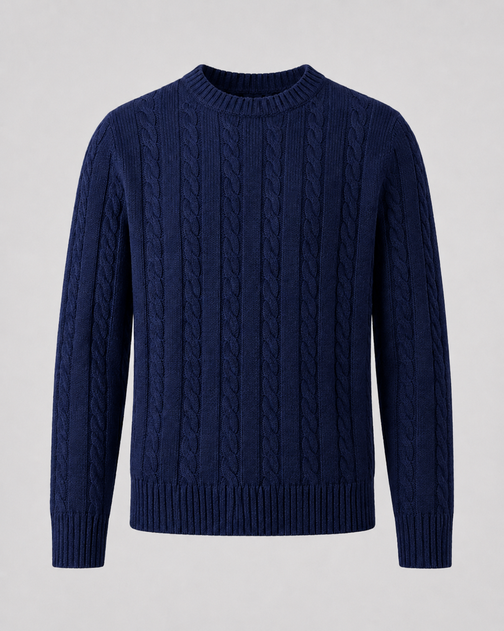 Men’s Cable Knit Crew Neck Sweater