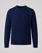 Men’s Cable Knit Crew Neck Sweater