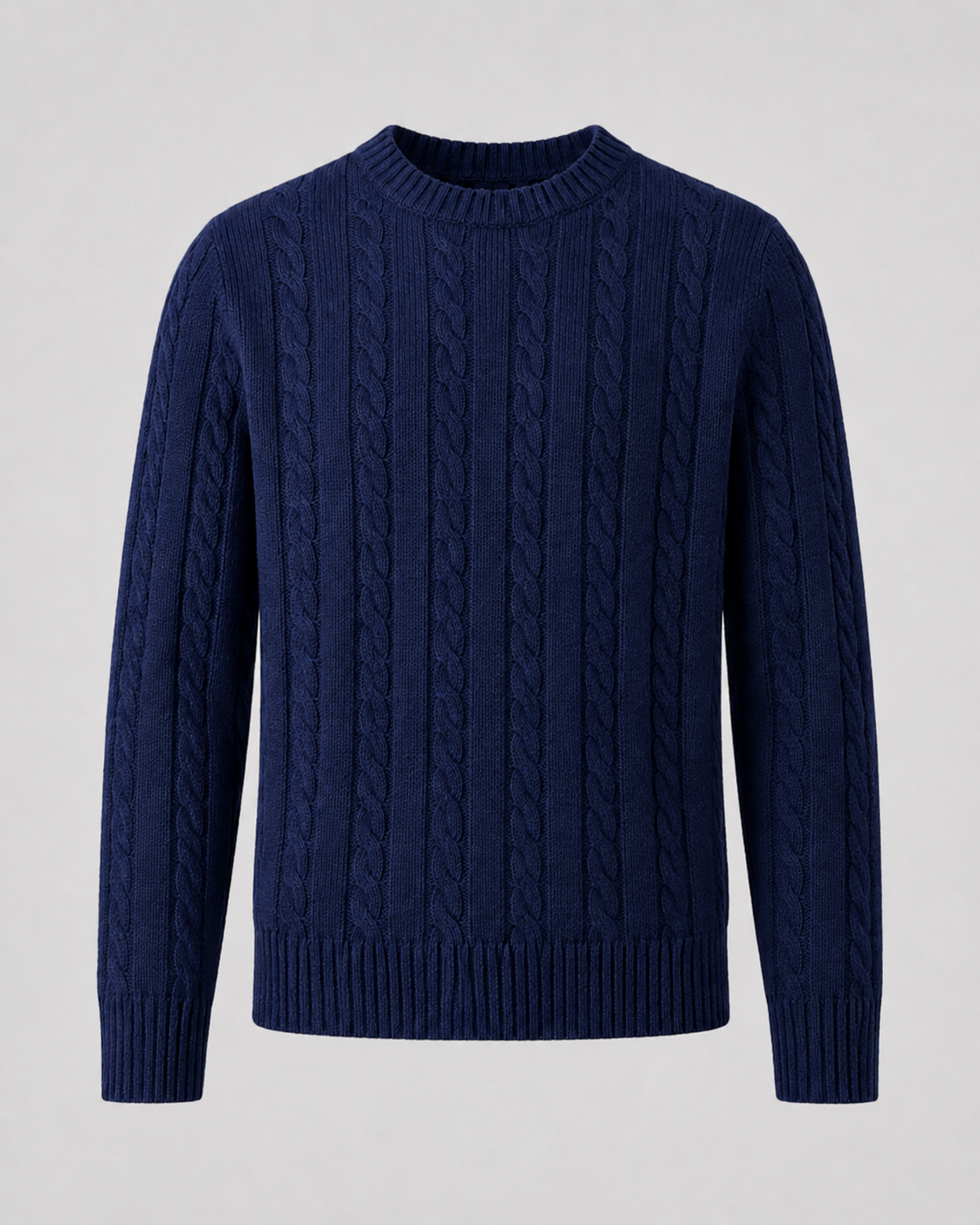 Men’s Cable Knit Crew Neck Sweater