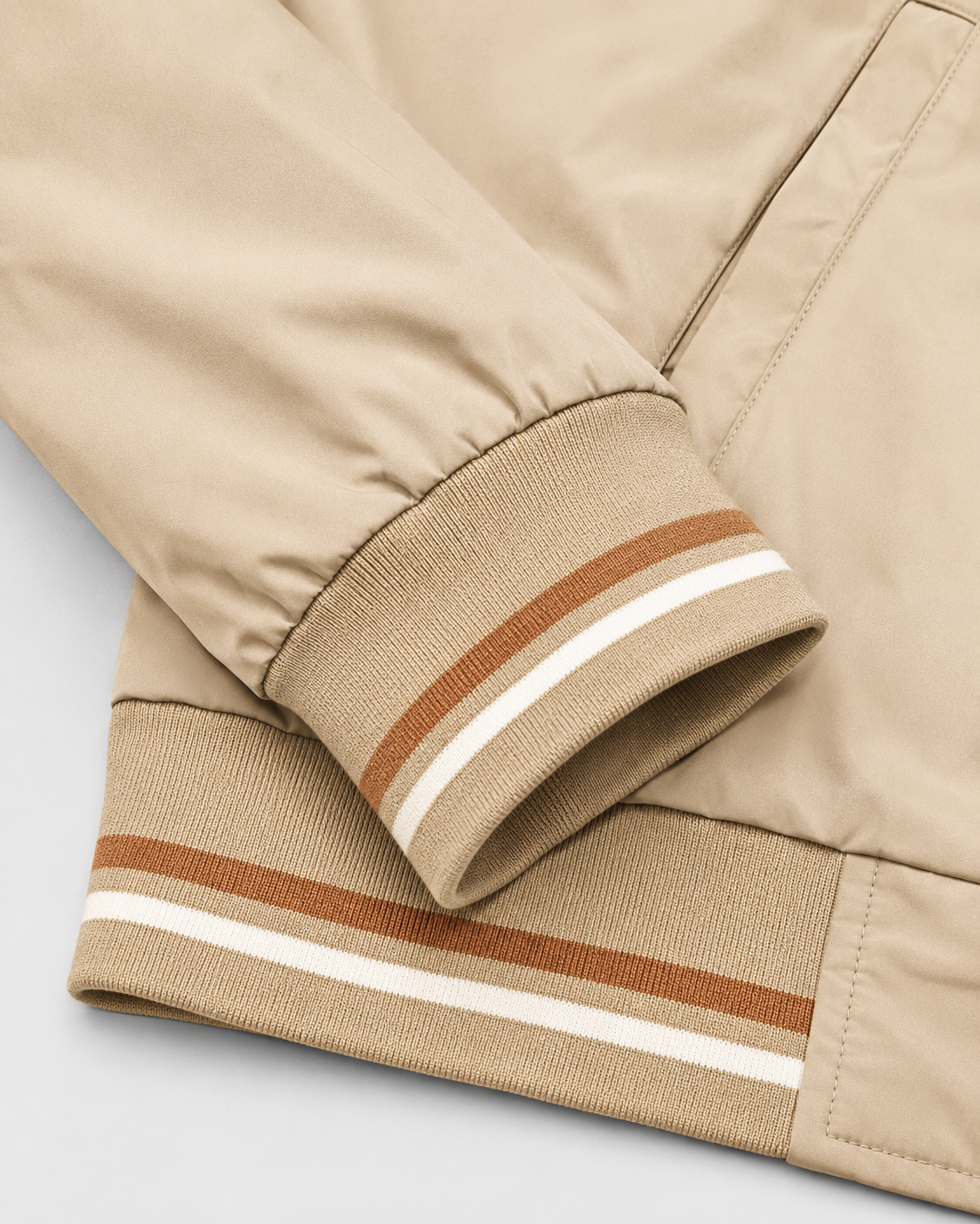 Men’s Classic Bomber Jacket with Ribbed Trim