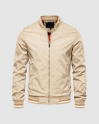 Men’s Classic Bomber Jacket with Ribbed Trim