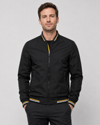 Men’s Classic Bomber Jacket with Ribbed Trim