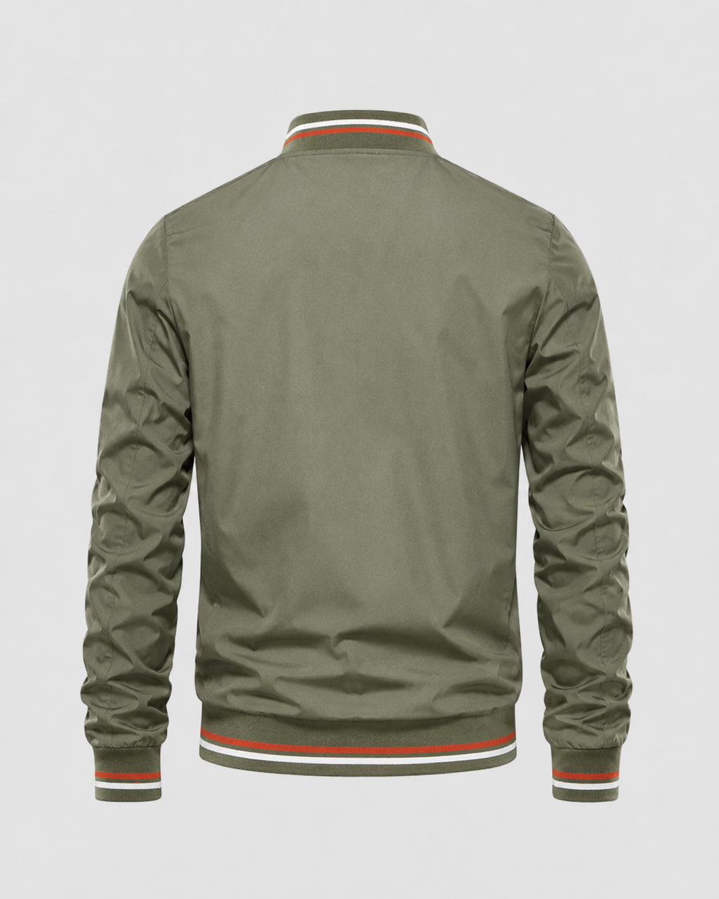Men’s Classic Bomber Jacket with Ribbed Trim