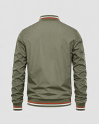 Men’s Classic Bomber Jacket with Ribbed Trim