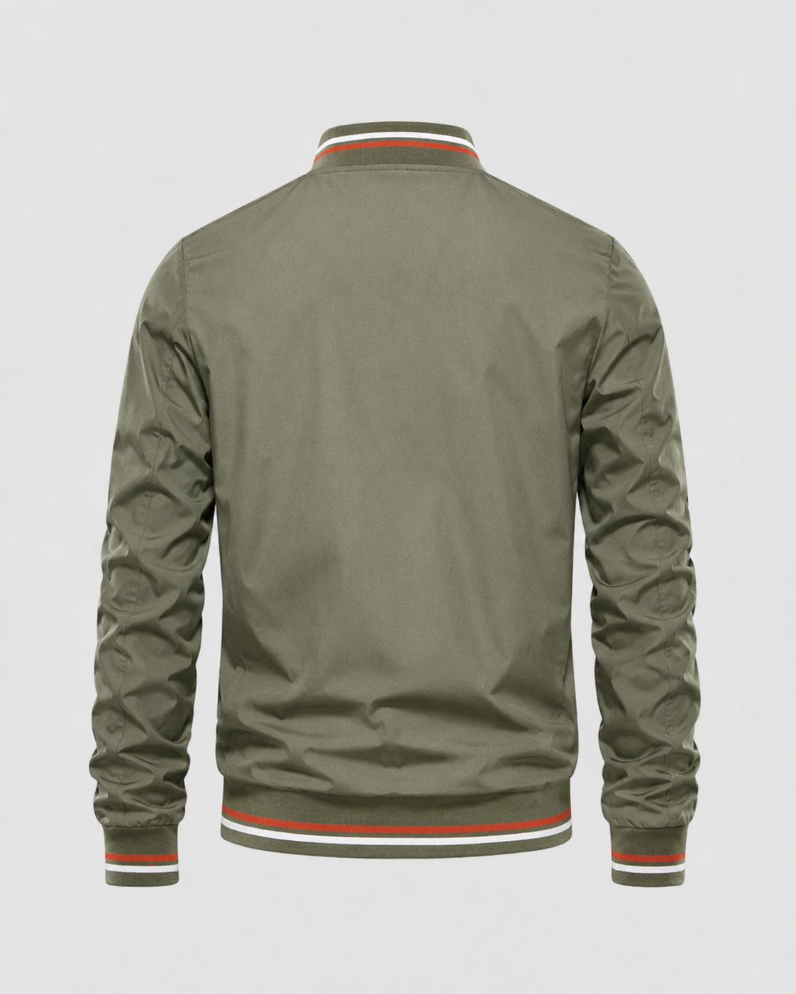Men’s Classic Bomber Jacket with Ribbed Trim