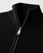 Men’s Full-Zip Knit Cardigan with Stand Collar