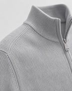 Men’s Full-Zip Knit Cardigan with Stand Collar