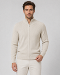 Men’s Full-Zip Knit Cardigan with Stand Collar