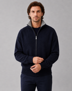 Men’s Full Zip Knit Cardigan – Stand Collar Sweater